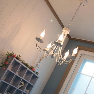 Contemporary E14 Chandelier Lights Candle Chandelier for Bedroom