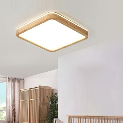Contemporary Geometric Flush Mount Ceiling Light Wood Led Ceiling Lights