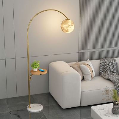 Contemporary Metallic Floor Lamp for Living Room and Dining Room
