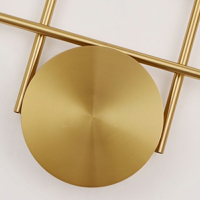 Metal Hoop Wall Sconce Lights Modern Style 6 Lights Wall Sconce in Gold
