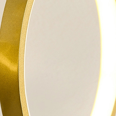 Metal Ring Chandelier Lighting Fixtures LED 17.7