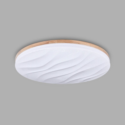 Modern Minimalist Acrylic Ceiling Light Wooden Nordic Style  Flushmount Light