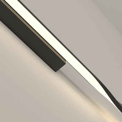 Slim Stick Wall Mount Lighting Minimalist Metallic LED Hallway Surface Wall Sconce in Black/ Gold