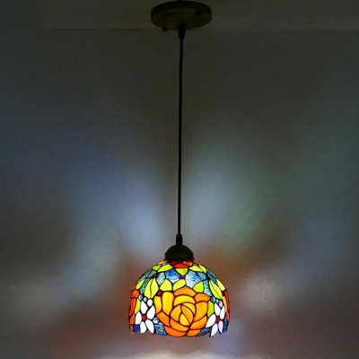 Tiffany Stained Glass Hanging Pendant Light for Living Room and Bedroom