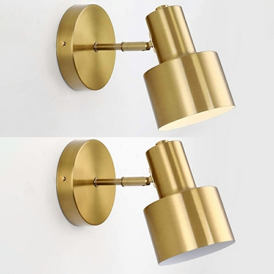 Traditional Cylinder Wall Mounted Light Fixture Metal Wall Sconce Lighting