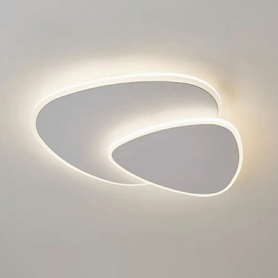 White Contemporary Style Ceiling Light Geometric Acrylic Ceiling Fixture