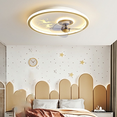 Bedroom Ceiling Fan Flush Mount Lighting Fixtures Boy Girl Room Flushmount Lighting