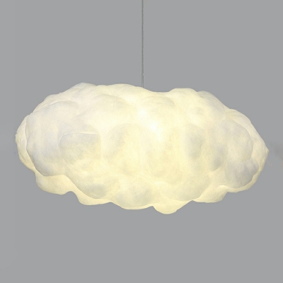 Cloud-Shape Hanging Light Fixtures White Modern Pendant Lighting for Kitchen Island