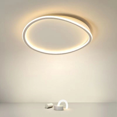 Contemporary Flush Mount Ceiling Light Fixture Oval Ceiling Light Fixtures for Bedroom