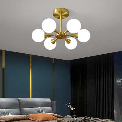 Contemporary Style Ceiling Light Glass Shade Ceiling Fixture for Bedroom