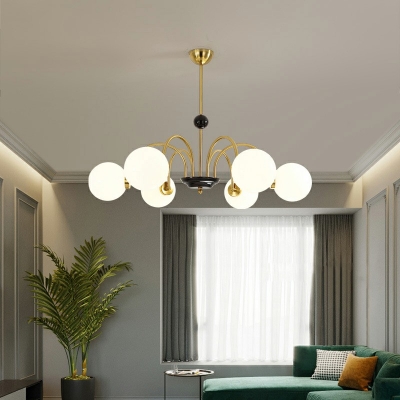 Metal Chandelier Lighting Fixtures Modern Globe Hanging Ceiling Lights for Living Room