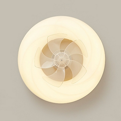 White Acrylic Flush Mount Lights Round Flushmount Fan Lights for Bedroom