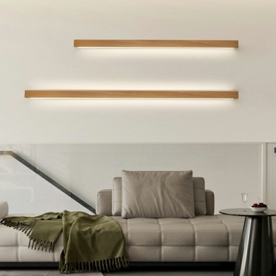 Wooden Sconce Light Fixture Linear Shape 2