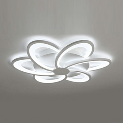 1 Light Contemporary Ceiling Light Flower Shaped Acrylic Ceiling Fixture