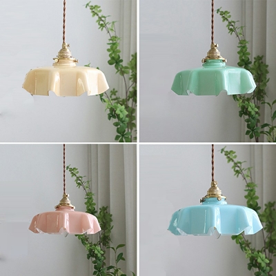 1-Light Down Lighting Simple Style Geometric Shape Metal Hanging Ceiling Lights
