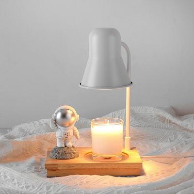 1-Light Night Table Lamps Contemporary Style Bell Shape Metal Nightstand Lamp (without Aromatherapy Candles)