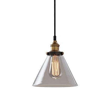 1-Light Suspension Pendant Contemporary Style Geometric Shape Metal Hanging Ceiling Light