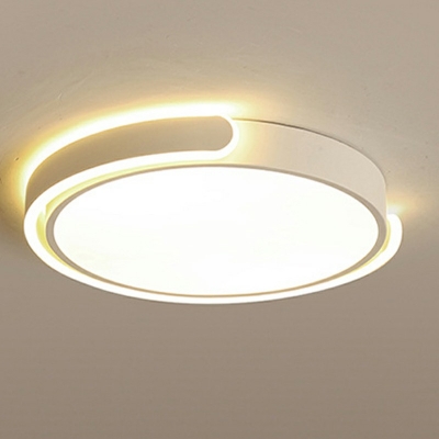 2 Light Contemporary Ceiling Light Round Acrylic Ceiling Fixture for Bedroom