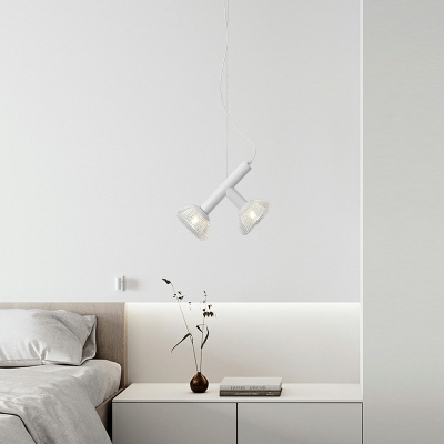 6-Light Hanging Light Fixtures Minimalism Style Cage Shape Metal Chandelier Lights