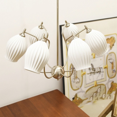 Brass Chandelier Pendant Light Modern Metal Suspension Light for Bedroom