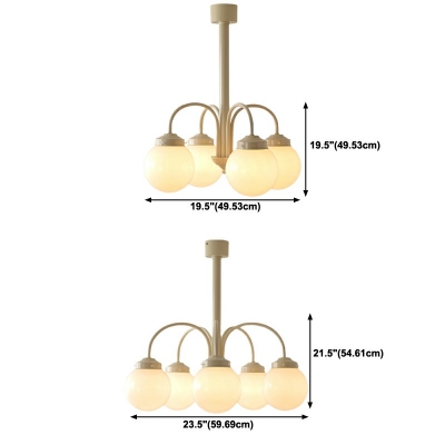 Contemporary E27 Chandelier Lights Glass Chandelier for Bedroom