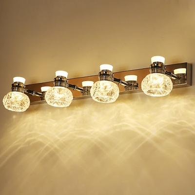Countryside Wall Mounted Light Fixture Crystal and Metal Wall Mounted Vanity Lights