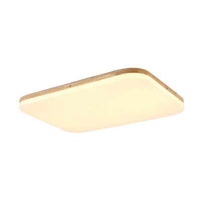 LED Modern Minimalist Ceiling Light Wood Simple Style  Flushmount Light