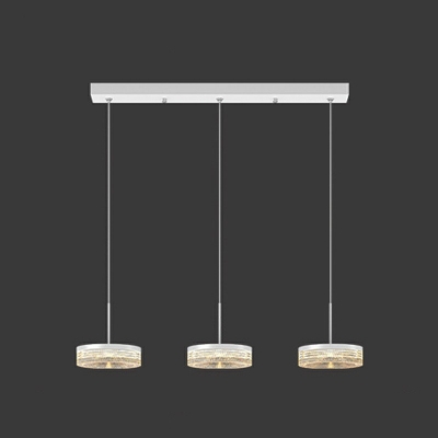 Metallic Pendant Lighting Fixtures with Acrylic Shade Modern Hanging Light