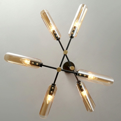 Modern Chandelier Pendant Light Glass and Metal Multi Pendant Light for Bedroom