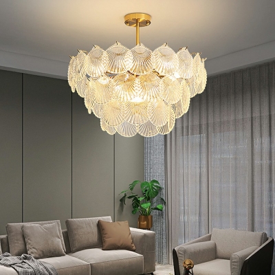 Pendant Light Contemporary Style Glass Hanging Ceiling Light for Living Room