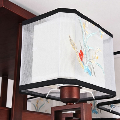 Retro Zen Atmospheric Embroidery Flushmount Lighting Flush Mount Lighting Fixtures