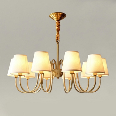 Traditional Pendant Lighting Fixtures American Style Fabric Chandelier Lamp for Living Room