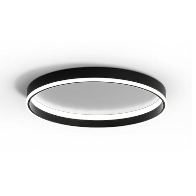1 Light Contemporary Ceiling Light Black Circle Metal Ceiling Fixture