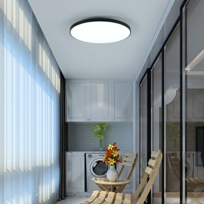 1 Light Round Flushmount Light Slim Acrylic Ceiling Light for Bedroom Living Room