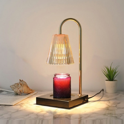1-Light Table Lamp Contemporary Style Geometric Shape Metal Nights Stand Lamp (without Aromatherapy Candles)