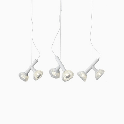 6-Light Hanging Light Fixtures Minimalism Style Cage Shape Metal Chandelier Lights