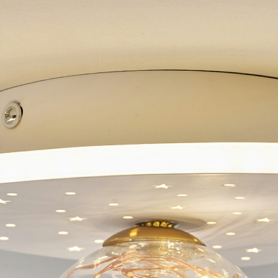 Contemporary LED Flushmount Lighting Glass Flush Mount Light for Living Room