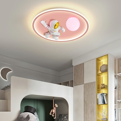 Contemporary Metal Led Ceiling Light Fixture Living Room Flush Mount Light