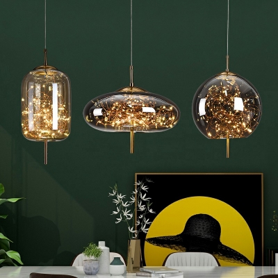 Light Luxury Art Stars Glass Single head Hanging Light Fixtures Hanging Ceiling Lights