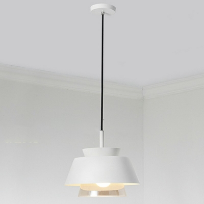 Swell Hanging Ceiling Light Modern Style Metal 1-Light Hanging Light Kit in Black