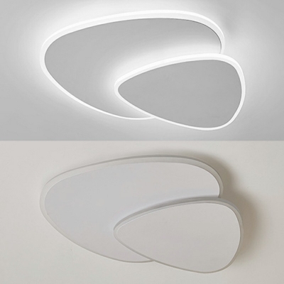White Contemporary Style Ceiling Light Geometric Acrylic Ceiling Fixture
