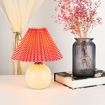 1-Light Table Lamps Contemporary Style Geometric Shape Ceramic Nightstand Lamp