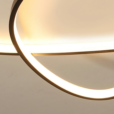 2 Light Contemporary Ceiling Light Circle Acrylic Ceiling Fixture