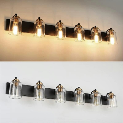 3-Light Wall Mount Light Vintage Style Geometric Shape Metal Sconce Lights