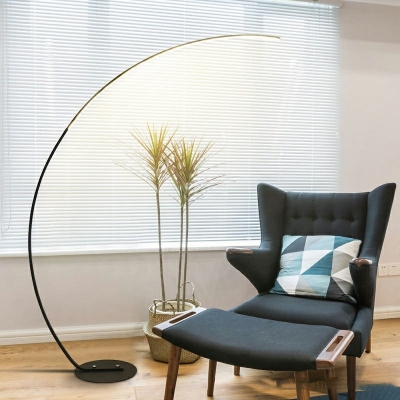 Contemporary Curve Floor Lamp 1 Light Metal Floor Lamp for Bedroom
