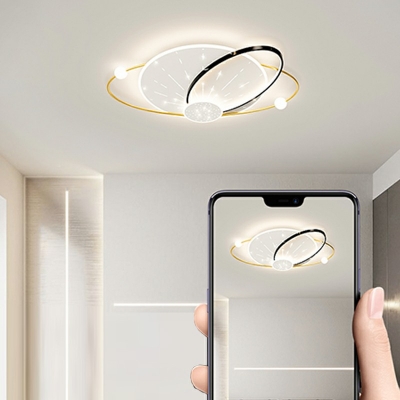 Contemporary LED Flushmount Lighting Metal Light for Bedroom