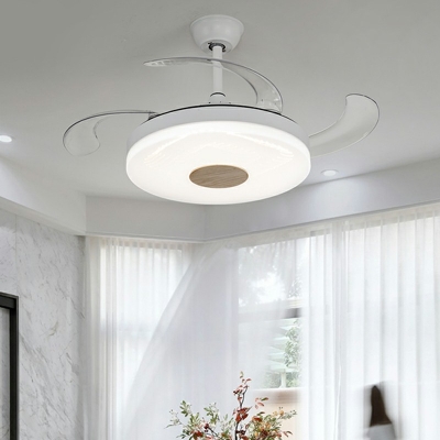 Contemporary Metal Ceiling Fan Light Led Semi Flush Ceiling Lights for Bedroom