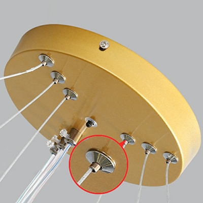 Ring Shape Chandelier Light Fixtures 3-Tier LED Hanging Pendant Lights