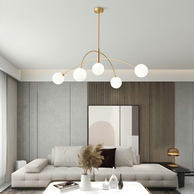 Sputnik Chandelier Lighting Fixtures Modern Minimalism Hanging Ceiling Lights for Living Room