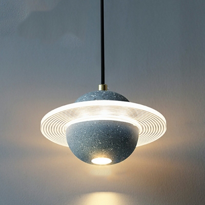Stone Pendant Lighting Fixtures Ball Shape LED Hanging Pendant Light for Bedroom